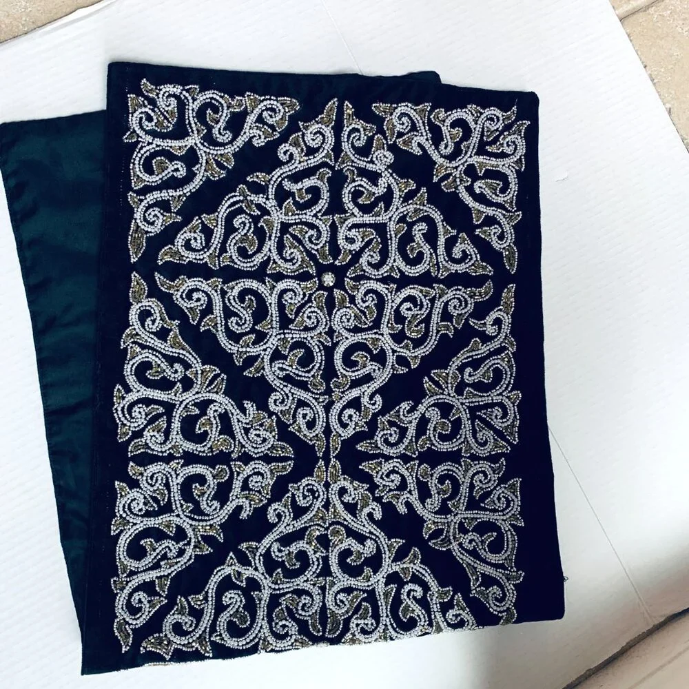 N/A beaded velvet